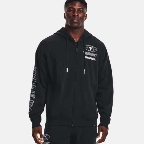 Clothing - Under Armour Project Rock Rival Fleece Disrupt Full-Zip Hoodie | Fitness 